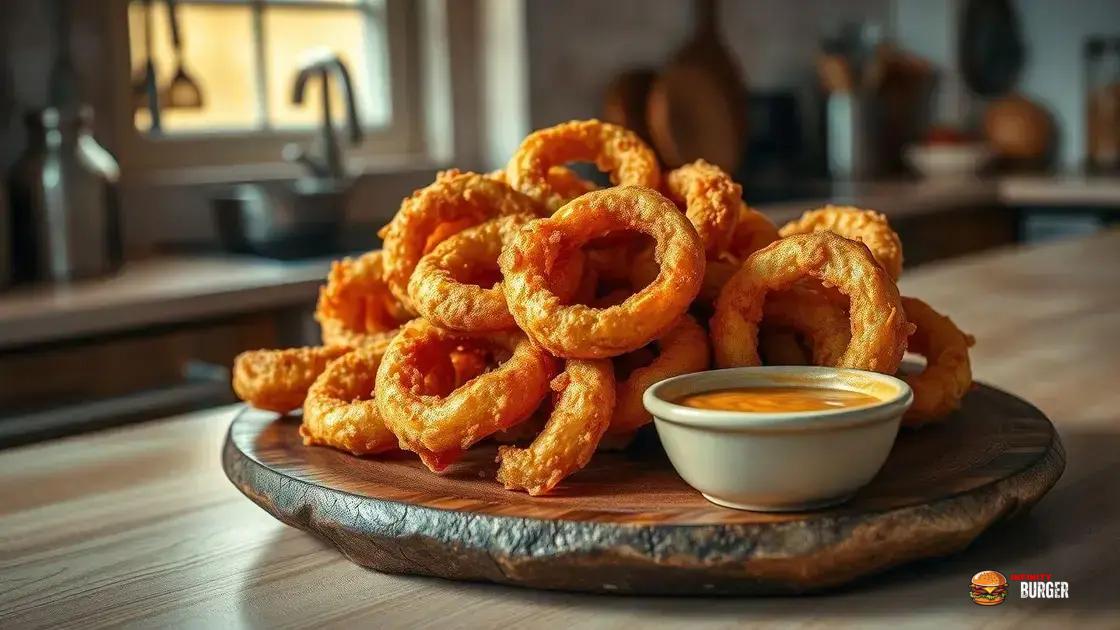 Receita prática de onion rings caseiras