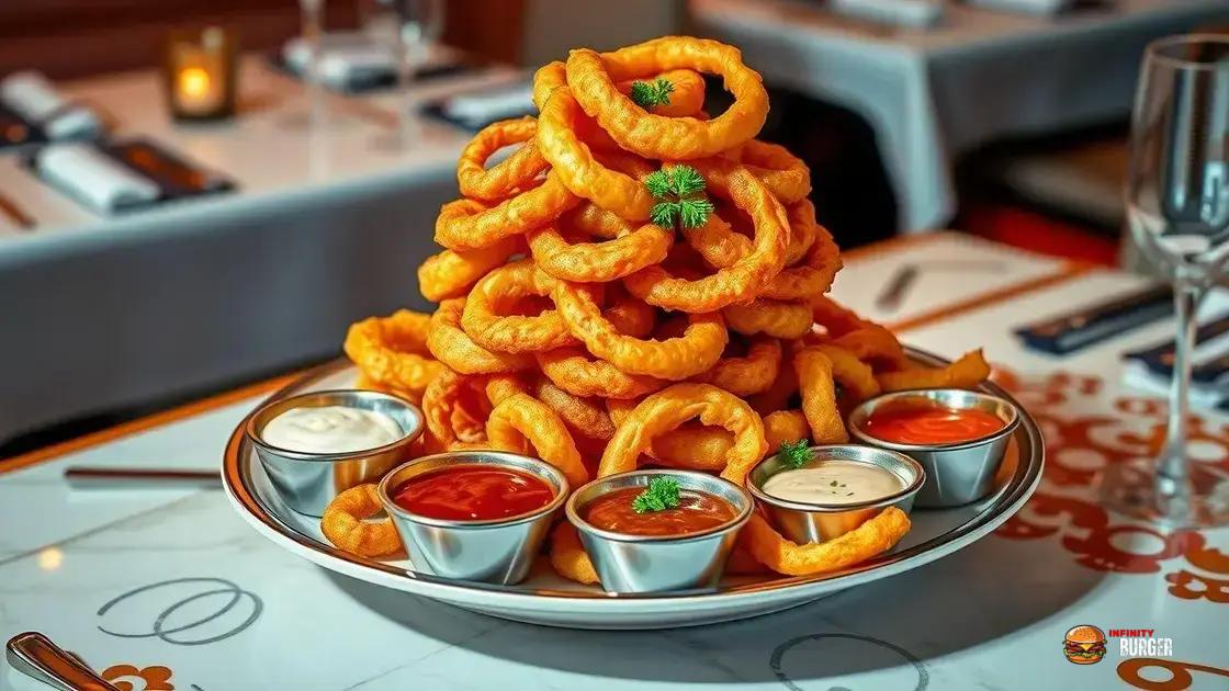 Dicas para servir onion rings com estilo