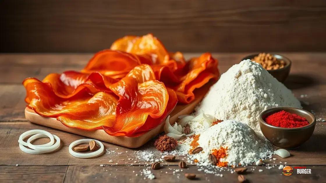 Ingredientes essenciais para a farofa de bacon