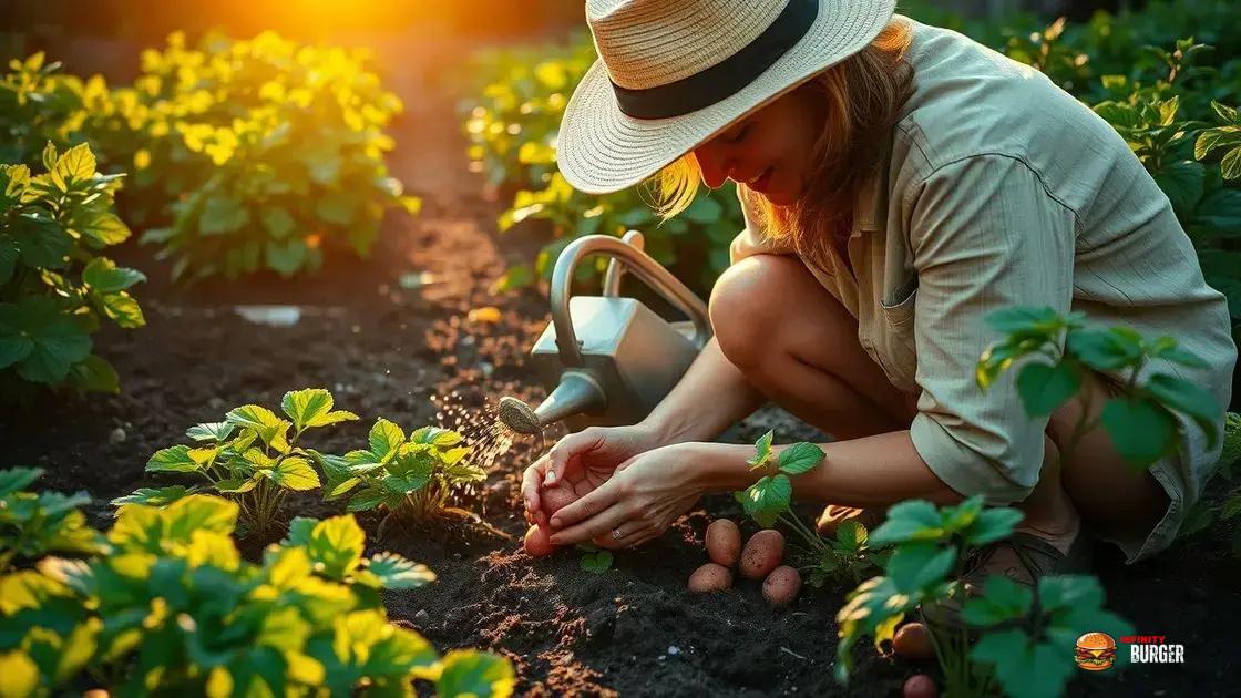 Como cuidar e colher batatas individuais