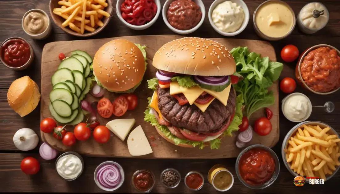 Ingredientes essenciais para um hambúrguer gourmet