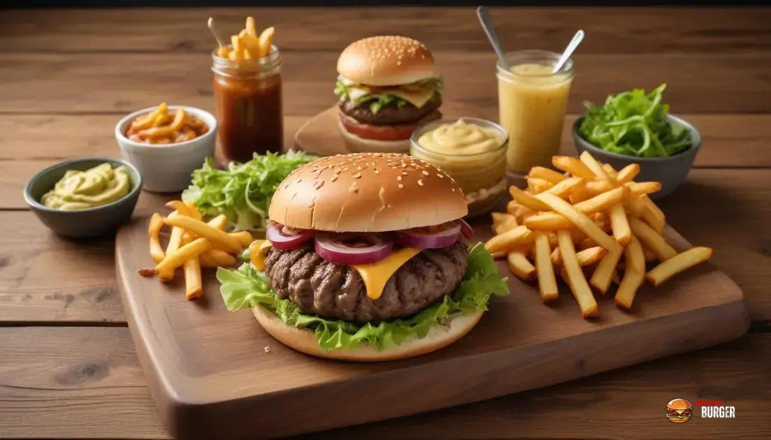 Acompanhamentos ideais para um hambúrguer gourmet