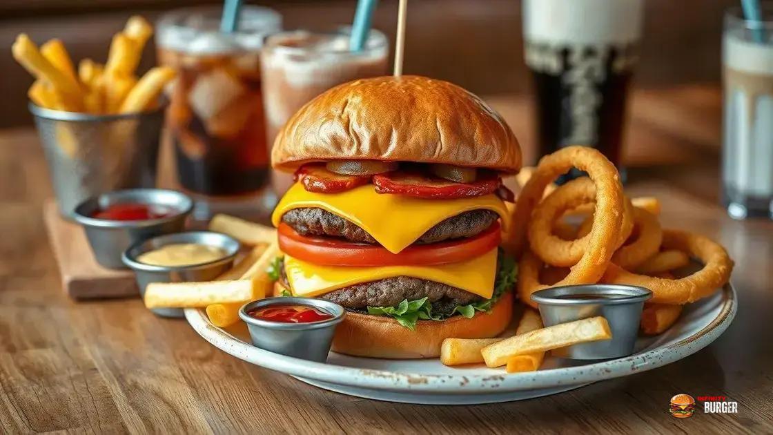 dicas para acompanhar e servir seu cheeseburger americano
