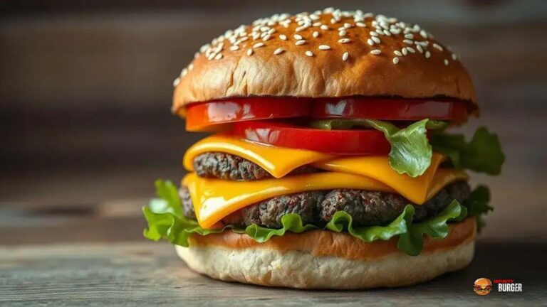 “Hambúrguer Artesanal ao Estilo American Cheeseburger”