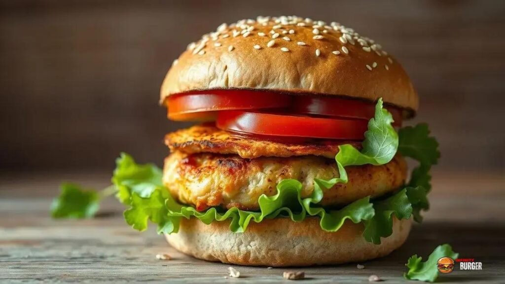 “Receita de Hambúrguer Artesanal de Frango Saudável”