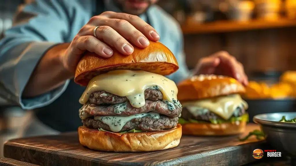 Técnicas para incorporar o queijo azul na carne
